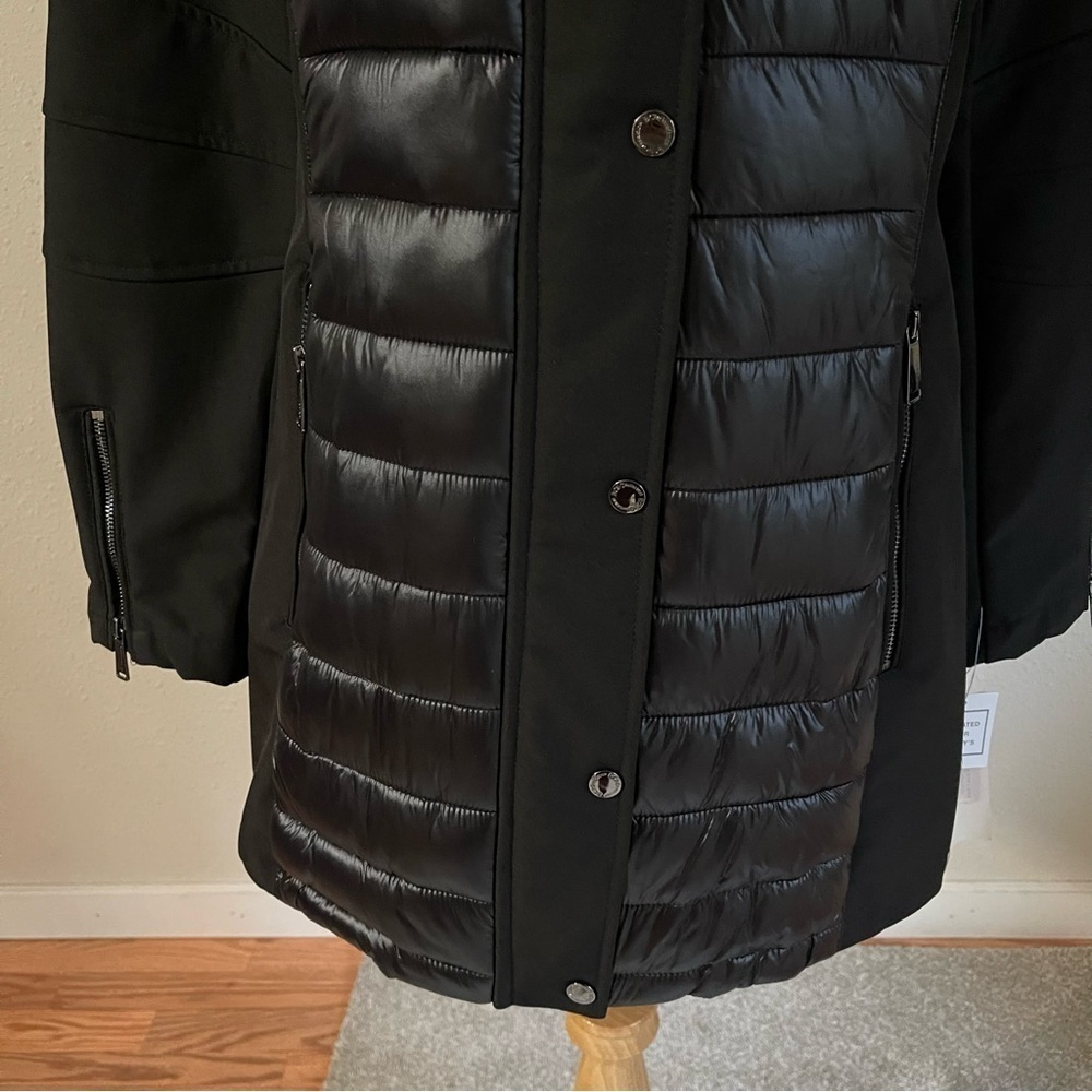 Missy Mixed Media Black Puffer Jacket by BCBCGeneration - Picture 4 of 12